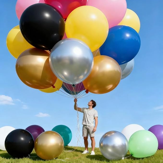 30 Pcs 36 Inch Giant Balloons Latex Large Assorted Color Rainbow Big Balloon - Image 6