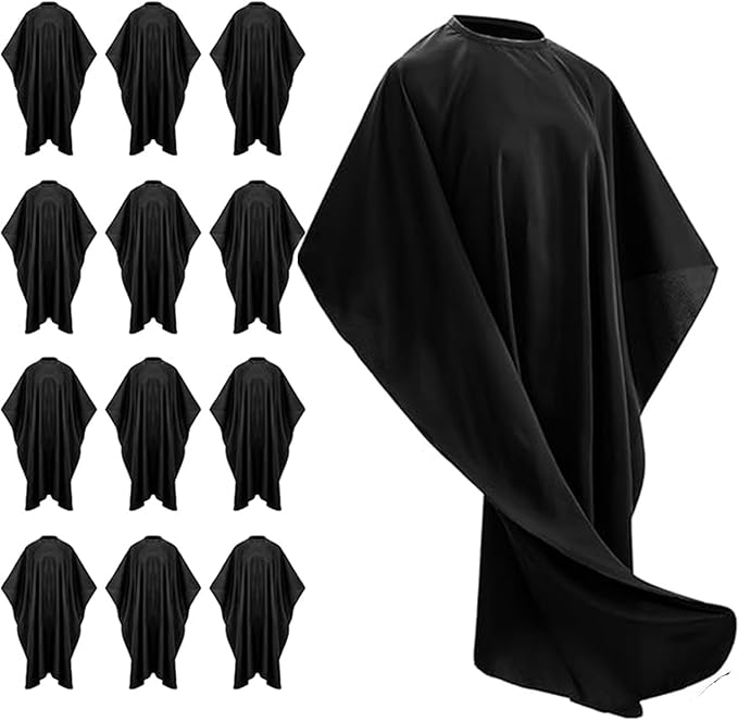 Barber Cape - 12pcs Waterproof Hair Cutting Cape with Snap Closure