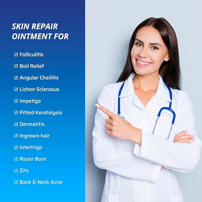TAGRID Skin Repair Ointment (1 Fl Oz) for Ingrown Hair, Folliculitis, Boils, Angular Cheilitis, Lichen Sclerosis, Impetigo, and Pitted Keratolysis Treatment - Maximum Strength Antifungal Cream
