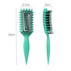 Curly Hair Brush Candybrush Curl Defining Brush for Detangling Shaping and Defining Curls for Women, Men, Wet & Dry Hair (Green Pink)