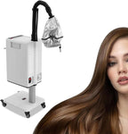 Professional Hair Salon Steamer,Hair Steamer with Temperature and Time Adjustment,Stand Hair Dryer, Nano Hair Steamer Machine(White 500w)