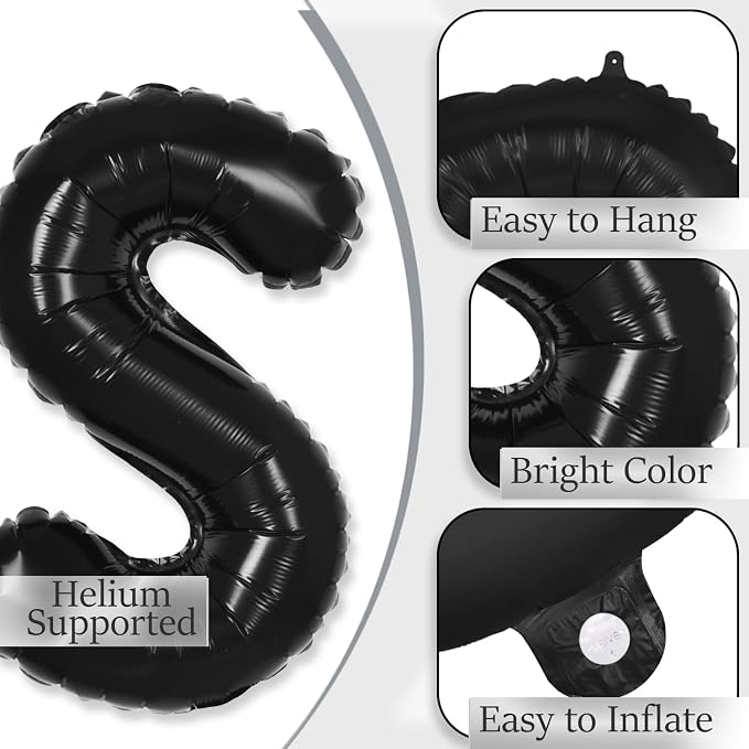 Black Not 40 Yet Banner, 16 in letter NOT 40 YET Balloons 39th Birthday - Image 3