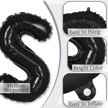 Black Not 40 Yet Banner, 16 in letter NOT 40 YET Balloons 39th Birthday - Image 3