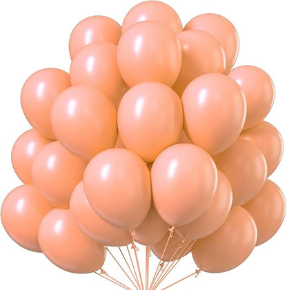PartyWoo Peach Balloons 50pcs Light Orange Latex Helium Balloons 12 Inch | by PartyWoo
