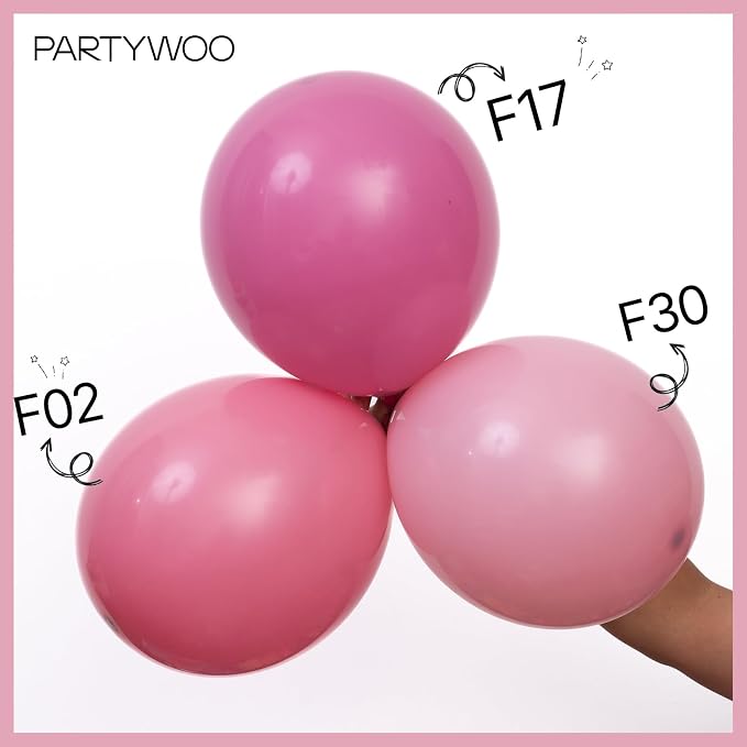 PartyWoo Dusty Pink Balloon Arch Kit 100pcs Pink and Rose Balloons | Dusty - Image 3