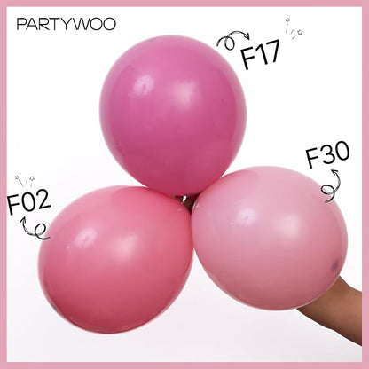 PartyWoo Dusty Pink Balloon Arch Kit 100pcs Pink and Rose Balloons | Dusty - Image 3