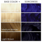 Arctic Fox Semi-Permanent Hair Color Dye, Vegan & Cruelty-Free, Ammonia-Free, Peroxide-Free, Conditioning, Midnight Blue, Sorceress, For All Hair Types, 5.6 Fl Oz (Pack of 2)