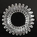 27 Pieces Spiral Coil Hair Ties: Waterproof Elastic Traceless Ponytail Holders, Colorless 1.58inch (4cm) No Crease Hair Bands