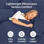 Queen Pillow Cases Set of 6 - Ultra Soft Hotel Quality Pillowcase Covers - Comfy, Cozy & Wrinkle Free - Shrink, Stain and Fade Resistant - Machine Washable Pillow Protectors - 6 Piece Set - Navy Blue