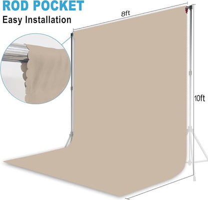 Beige Photography Backdrop for Photoshoot, 8x10 FT | Versatile Studio Photo - Image 2