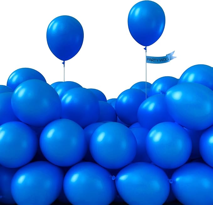 PartyWoo Royal Blue Balloons 100pcs Dark Blue Latex Helium Balloons 5 Inch | by PartyWoo