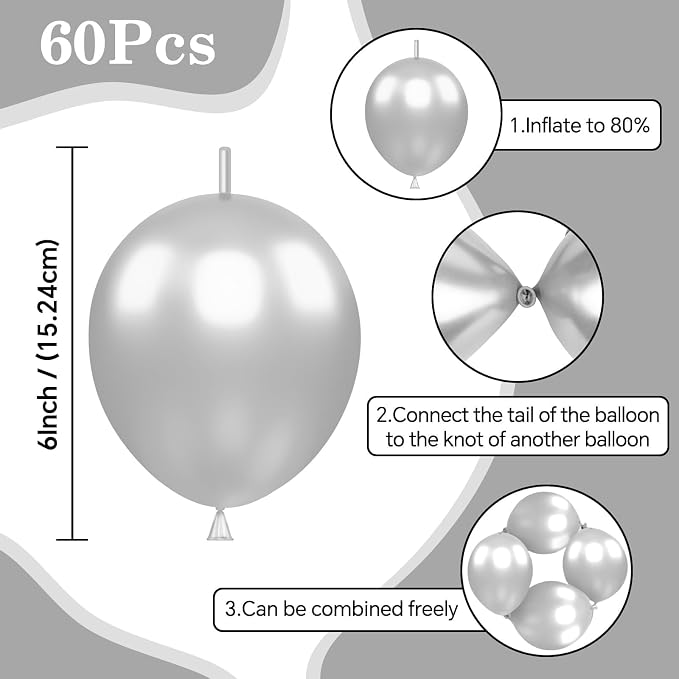 Silver Link Balloons - Image 2