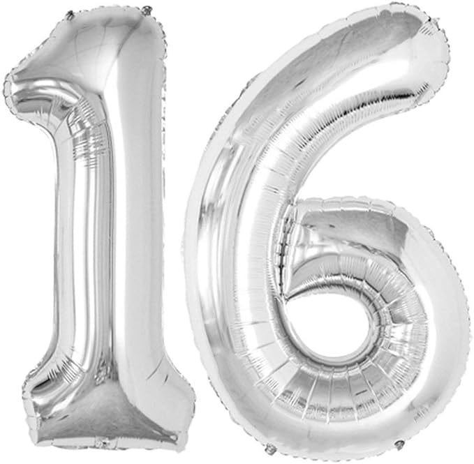 Number 16 Balloons for 16th Birthday Sweet 16 Party Decorations, 42 Inch Jumbo by GOER