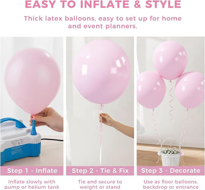 LovesTown 15PCS Pink Party Balloons, 18inch Latex Balloons Garland Arch Kit - Image 6