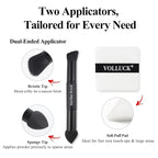VOLLUCK Root Touch up Powder, Long-lasting Gray Hair Cover up Powder for All Hair Types, Waterproof for Women and Men (Brown, 0.42 0unce)