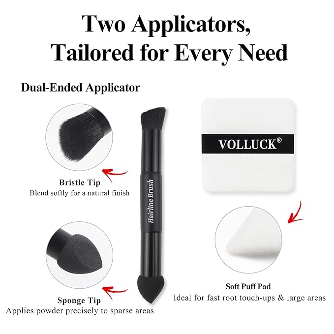 VOLLUCK Root Touch up Powder, Long-lasting Gray Hair Cover up Powder for All Hair Types, Waterproof for Women and Men (Light-Blonde, 0.42 0unce)