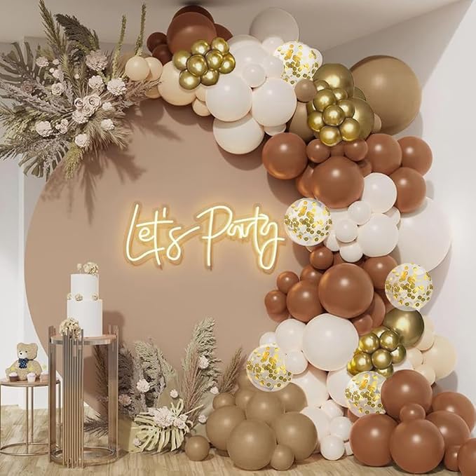 138PCS Brown Balloon Garland Arch Kit - Image 4