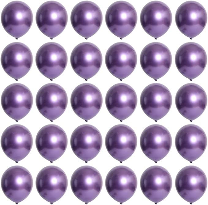 5 inch Metallic Purple Balloons by YicUik
