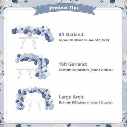 Denim Blue Balloon Arch Kit for Baby Shower Birthday Party Decorations | Denim - Image 7