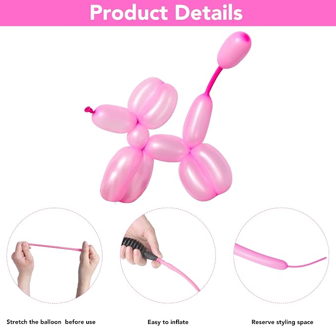 Balloon Pump Handheld Two-Way Dual Action Balloon Inflator Pumping - Image 2