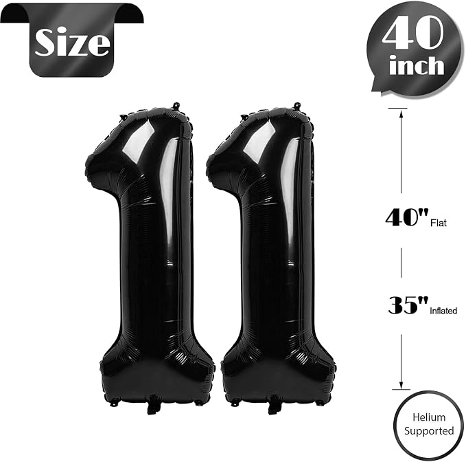 Black 11 Balloon - Image 6