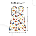 Beard Hair Catcher Bib, Waterproof Non-Stick Grooming Apron for Shaving Trimming, Perfect for Men Dad, Cute Hen Rooster Chicken Shave Bib