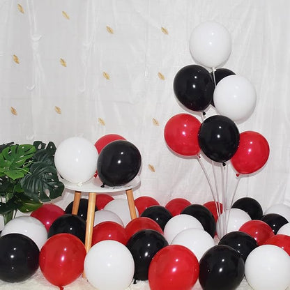 300 Pack Red Black and White Balloons by BAOKUANHU