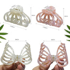 Fashion Tortoise Hair Clips for Women Resin Medium Hair Claw Clip for Fine Hair Non Slip Grip Hair Jaw Clips 2PCS in Set (Plain Tortoise Shell Hair Clips)