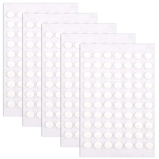 350 Pcs Double Sided Adhesive Dots - 6mm Clear Removable Putty | Acrylic No by BUSOHA