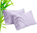 TELUS Pillow Cases King Size 2 Pack, Bamboo Rayon Cooling Pillowcases with Envelope Closure, Cool Breathable Pillow Cover for Hot Sleepers & Night Sweats, 20x40 inch, Purple