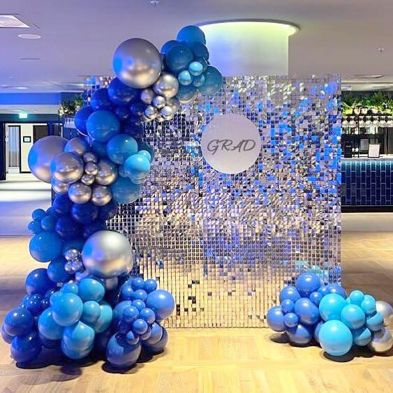 BAUANOOY Blue Balloons Metallic Blue Balloon, Graduation, Birthday Party - Image 5