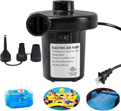 Electric Air Pump for Inflatables Air Mattress Pump Bed Pool Toy Raft Boat by BOMPOW