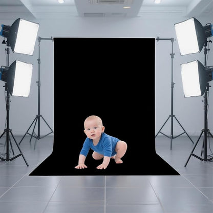 Black Photography Backdrop for Photoshoot, Fabric 3x5ft | Versatile Studio - Image 2