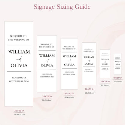 Custom Wedding Welcome Sign Fabric Linen Banner - Image 8