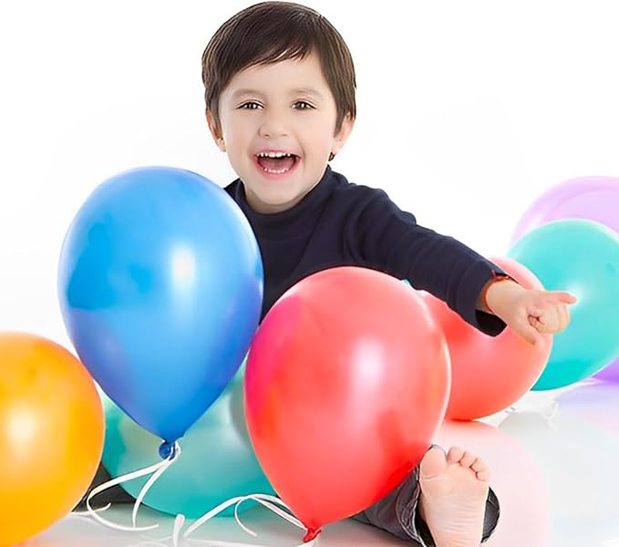 Voircoloria 120pcs Colorful Rainbow Latex Party Balloons, 12inch | - Image 8