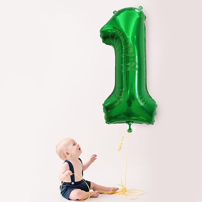 Number Balloons Green Party Balloon - Image 5