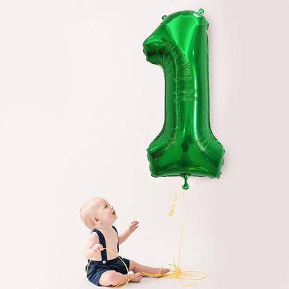 Number Balloons Green Party Balloon - Image 5