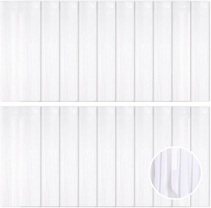 20 Pack White Foil Fringe Curtains 3.2ft x 8.2ft Fringe Backdrop Curtain by Ohiyoo