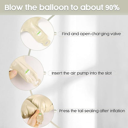 4 Balloon - Cream Birthday Number Balloons, 40 Inch Decorations Men Women | - Image 6