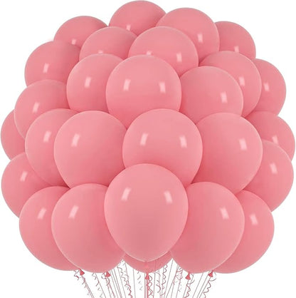 Voircoloria 66pcs Retro Pink Blush Pink Latex Party Balloons, 12inch | by Voircoloria