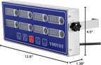 Professional Commercial 8 Channel Multiple Kitchen Timers Digital Calculagraph Programmable Loud for Restaurant Food Fryer Baking Cooking Stainless Steel Heavy Duty.