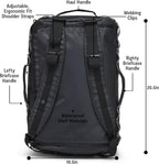 Baboon to the Moon Go-Bag Medium 40L – Detachable Straps, Small Duffle Bag for Travel, Gym Bag for Women, Mens Travel Bag, Duffel Bags for Traveling, Travel Duffel Bags for Women (Black)