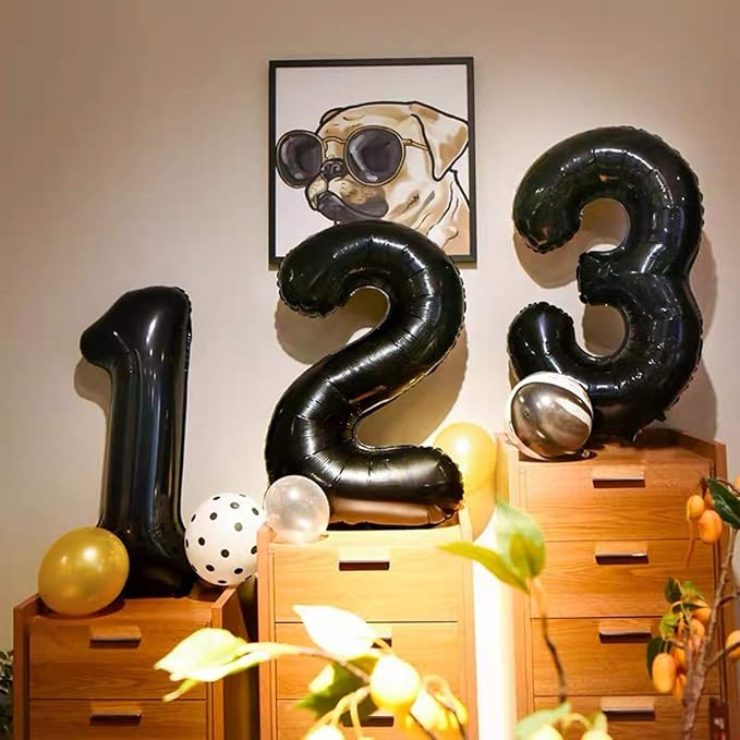 Jonhamwelbor 13 Balloon Numbers Black Big Giant Jumbo Big Large 13 or 31 Foil - Image 4