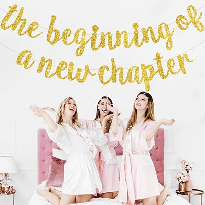 BEISHIDA Gold Pre-Strung Glitter The Beginning of A New Chapter Banner | - Image 4