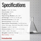 Fristaden Lab Benchtop pH Meter | USA Company | (Upgraded Glass Lab Electrode - 6501)