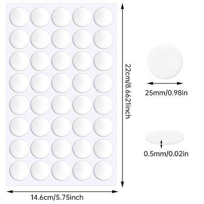 JANYUN 140 Pcs Clear Sticky Tack Dots, 25 mm Putty Clear Tape - Image 2