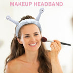Jowmoy Cute blue Snail Headband, to Wash Face for Women Makeup Shower Spa Headband
