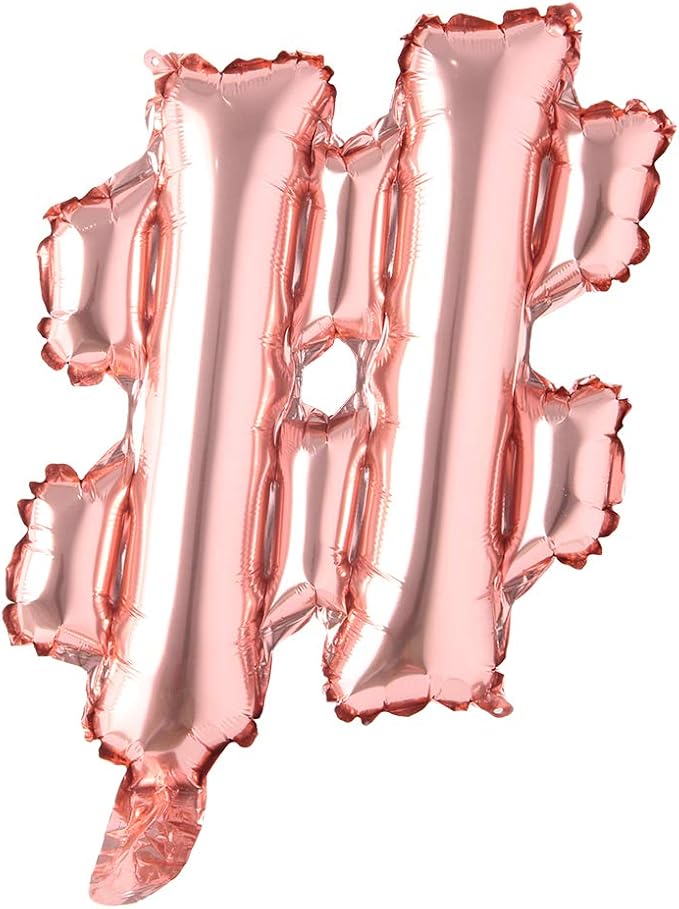 16" inch Single Rose Gold Alphabet Letter number Balloons Aluminum Hanging Foil by REIANS