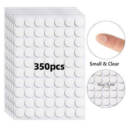 350pcs Transparent Double-Sided Sticky Adhesive Dots Stickers, 10mm/0.4” Small - Image 2