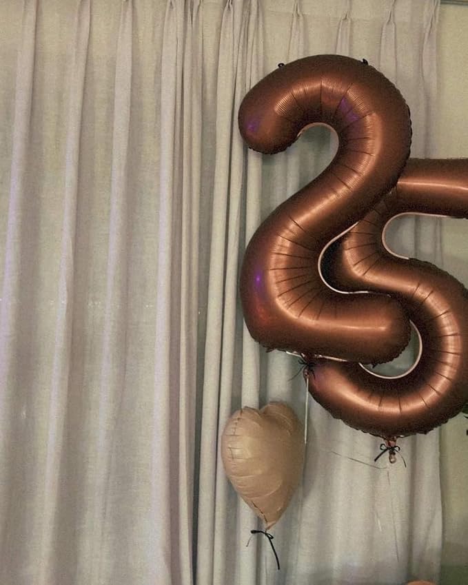 40 Inch Brown Number 5 Balloon Birthday Party Decorations - Image 8